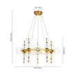 Load image into Gallery viewer, Farmhouze Light - Brass Cluster Clear Glass Bubble Round Ring Chandelier - Chandelier - Brass -