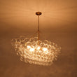Load image into Gallery viewer, Farmhouze Light - Brass Cluster Clear Glass Globe Bubble Island Pendant - Chandelier - Brass -