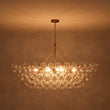 Load image into Gallery viewer, Farmhouze Light - Brass Cluster Clear Glass Globe Bubble Island Pendant - Chandelier - Brass -