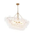 Load image into Gallery viewer, Farmhouze Light - Brass Cluster Clear Glass Globe Bubble Island Pendant - Chandelier - Brass -
