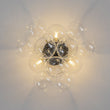 Load image into Gallery viewer, Farmhouze Light - Brass Glass Globe Cluster Bubble Semi - Flush Mount - Ceiling Light - Black -