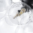Load image into Gallery viewer, Farmhouze Light - Brass Glass Globe Cluster Bubble Semi - Flush Mount - Ceiling Light - Black -