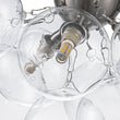 Load image into Gallery viewer, Farmhouze Light - Brass Glass Globe Cluster Bubble Semi - Flush Mount - Ceiling Light - Nickel -