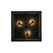 Load image into Gallery viewer, Farmhouze Light - Candle Style Seeded Glass Black Square Lantern Flush Mount - Ceiling Light - 9.8 in -