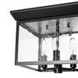 Load image into Gallery viewer, Farmhouze Light - Candle Style Seeded Glass Black Square Lantern Flush Mount - Ceiling Light - 9.8 in -