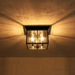 Load image into Gallery viewer, Farmhouze Light - Candle Style Seeded Glass Black Square Lantern Flush Mount - Ceiling Light - 9.8 in -