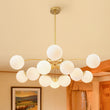 Load image into Gallery viewer, Farmhouze Light - Classic 12 - Light Sputnik Frosted Glass Globe Semi Flush - Ceiling Light - Ceiling Light -