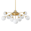 Load image into Gallery viewer, Farmhouze Light - Classic 12 - Light Sputnik Frosted Glass Globe Semi Flush - Ceiling Light - Ceiling Light -
