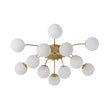 Load image into Gallery viewer, Farmhouze Light - Classic 12 - Light Sputnik Frosted Glass Globe Semi Flush - Ceiling Light - Ceiling Light -