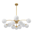 Load image into Gallery viewer, Farmhouze Light - Classic 12 - Light Sputnik Frosted Glass Globe Semi Flush - Ceiling Light - Ceiling Light -