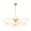 Load image into Gallery viewer, Farmhouze Light - Classic 12 - Light Sputnik Frosted Glass Globe Semi Flush - Ceiling Light - Ceiling Light -