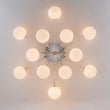 Load image into Gallery viewer, Farmhouze Light - Classic 12 - Light Sputnik Frosted Glass Globe Semi Flush - Ceiling Light - Chrome Ceiling Light -