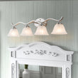 Load image into Gallery viewer, Farmhouze Light - Classic Nickel 3 - Light Marble Glass Shade Vanity Wall Light - Wall Sconce - 3 Bulbs -