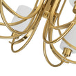 Load image into Gallery viewer, Farmhouze Light-Classic Opal Glass Cylinder Brass Curved Arm 6-Light Chandelier-Chandelier-6-Light-
