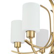 Load image into Gallery viewer, Farmhouze Light-Classic Opal Glass Cylinder Brass Curved Arm 6-Light Chandelier-Chandelier-6-Light-
