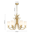 Load image into Gallery viewer, Farmhouze Light-Classic Opal Glass Cylinder Brass Curved Arm 6-Light Chandelier-Chandelier-6-Light-