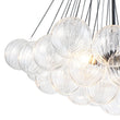 Load image into Gallery viewer, Farmhouze Light - Cluster Bubble Clear Striped Glass Globe Chandelier - Chandelier - Straight Striped Pattern -