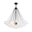 Load image into Gallery viewer, Farmhouze Light - Cluster Bubble Clear Striped Glass Globe Chandelier - Chandelier - Straight Striped Pattern -