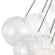 Load image into Gallery viewer, Farmhouze Light - Cluster Bubble Clear Striped Glass Globe Chandelier - Chandelier - Straight Striped Pattern -