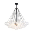 Load image into Gallery viewer, Farmhouze Light - Cluster Bubble Clear Striped Glass Globe Chandelier - Chandelier - Straight Striped Pattern -