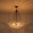 Load image into Gallery viewer, Farmhouze Light - Cluster Bubble Clear Striped Glass Globe Chandelier - Chandelier - Straight Striped Pattern -