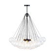 Load image into Gallery viewer, Farmhouze Light - Cluster Bubble Clear Striped Glass Globe Chandelier - Chandelier - Swirled Striped Pattern -