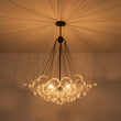 Load image into Gallery viewer, Farmhouze Light - Cluster Bubble Clear Striped Glass Globe Chandelier - Chandelier - Swirled Striped Pattern -