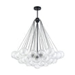 Load image into Gallery viewer, Farmhouze Light - Cluster Bubble Clear Striped Glass Globe Chandelier - Chandelier - Swirled Striped Pattern -