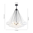 Load image into Gallery viewer, Farmhouze Light - Cluster Bubble Clear Striped Glass Globe Chandelier - Chandelier - Swirled Striped Pattern -