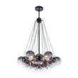 Load image into Gallery viewer, Farmhouze Light - Cluster Colored Tinted Glass Globe Bubble Chandelier - Chandelier - Gray -