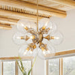 Load image into Gallery viewer, Farmhouze Light - Contemporary 12 - Light Tiered Cluster Glass Bubble Chandelier - Chandelier - Brass -