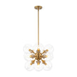 Load image into Gallery viewer, Farmhouze Light - Contemporary 12 - Light Tiered Cluster Glass Bubble Chandelier - Chandelier - Brass -