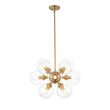 Load image into Gallery viewer, Farmhouze Light - Contemporary 12 - Light Tiered Cluster Glass Bubble Chandelier - Chandelier - Brass -