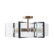 Load image into Gallery viewer, Farmhouze Light - Contemporary 4 - Light Clear Glass Square Cage Ceiling Light - Ceiling Light - 4 - Light -
