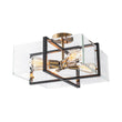 Load image into Gallery viewer, Farmhouze Light - Contemporary 4 - Light Clear Glass Square Cage Ceiling Light - Ceiling Light - 4 - Light -