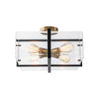 Load image into Gallery viewer, Farmhouze Light - Contemporary 4 - Light Clear Glass Square Cage Ceiling Light - Ceiling Light - 4 - Light -