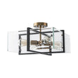 Load image into Gallery viewer, Farmhouze Light - Contemporary 4 - Light Clear Glass Square Cage Ceiling Light - Ceiling Light - 4 - Light -