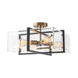 Load image into Gallery viewer, Farmhouze Light - Contemporary 4 - Light Clear Glass Square Cage Ceiling Light - Ceiling Light - 4 - Light -