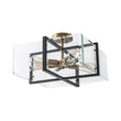 Load image into Gallery viewer, Farmhouze Light - Contemporary 4 - Light Clear Glass Square Cage Ceiling Light - Ceiling Light - 4 - Light -
