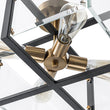 Load image into Gallery viewer, Farmhouze Light - Contemporary 4 - Light Clear Glass Square Cage Ceiling Light - Ceiling Light - 4 - Light -
