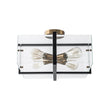 Load image into Gallery viewer, Farmhouze Light - Contemporary 4 - Light Clear Glass Square Cage Ceiling Light - Ceiling Light - 4 - Light -
