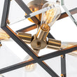 Load image into Gallery viewer, Farmhouze Light - Contemporary 4 - Light Clear Glass Square Cage Ceiling Light - Ceiling Light - 4 - Light -