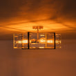 Load image into Gallery viewer, Farmhouze Light - Contemporary 4 - Light Clear Glass Square Cage Ceiling Light - Ceiling Light - 4 - Light -
