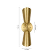 Load image into Gallery viewer, Farmhouze Light - Contemporary Bathroom Up and Down Brass Cone Wall Light - Wall Sconce - 2 Packs -