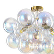 Load image into Gallery viewer, Farmhouze Light - Contemporary Clear Rainbow Glass Cluster Bubble Ceiling Light - Ceiling Light - White -