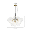 Load image into Gallery viewer, Farmhouze Light - Dimmable Cluster Decorative Pattern Glass Bubble Chandelier - Chandelier - White -