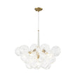 Load image into Gallery viewer, Farmhouze Light - Dimmable Cluster Decorative Pattern Glass Bubble Chandelier - Chandelier - White -