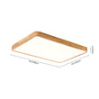 Load image into Gallery viewer, Farmhouze Light - Dimmable LED Wooden Rectangular Flush Mount Light - Ceiling Light - 3000K Warm White -