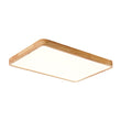 Load image into Gallery viewer, Farmhouze Light - Dimmable LED Wooden Rectangular Flush Mount Light - Ceiling Light - 3000K Warm White -