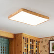 Load image into Gallery viewer, Farmhouze Light - Dimmable LED Wooden Rectangular Flush Mount Light - Ceiling Light - 6000K Cool White -